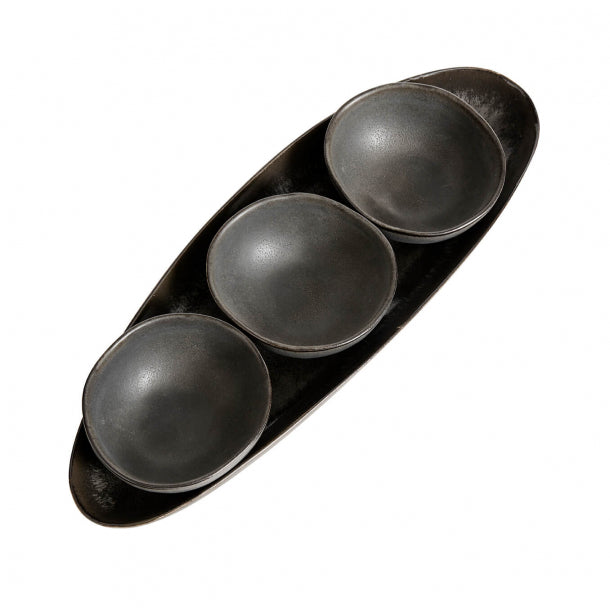 Long Oval Dish Mame | Black