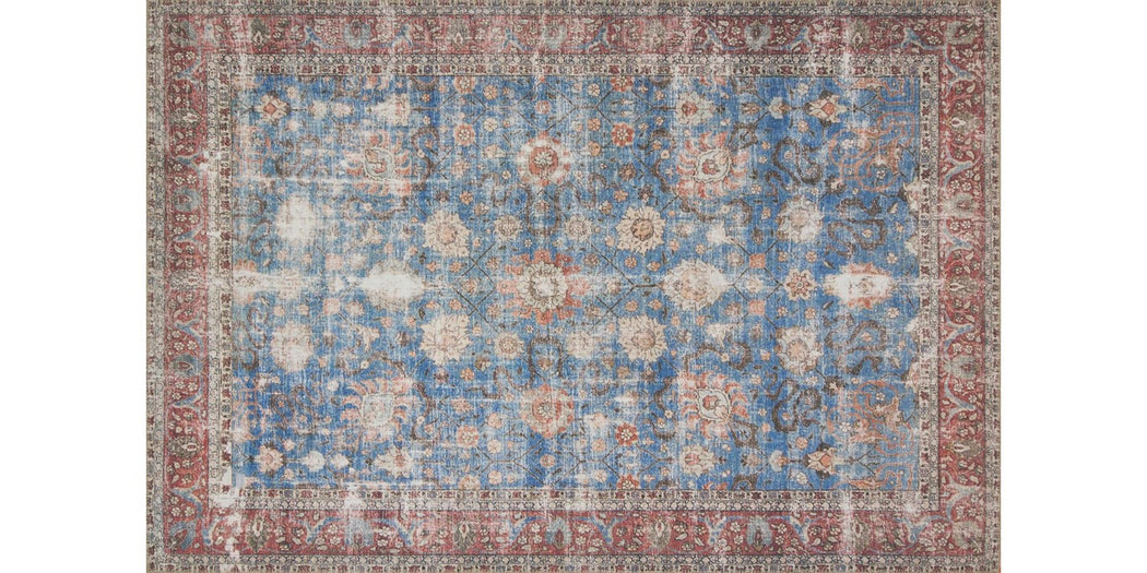 Loren Rug | Blue & Brick