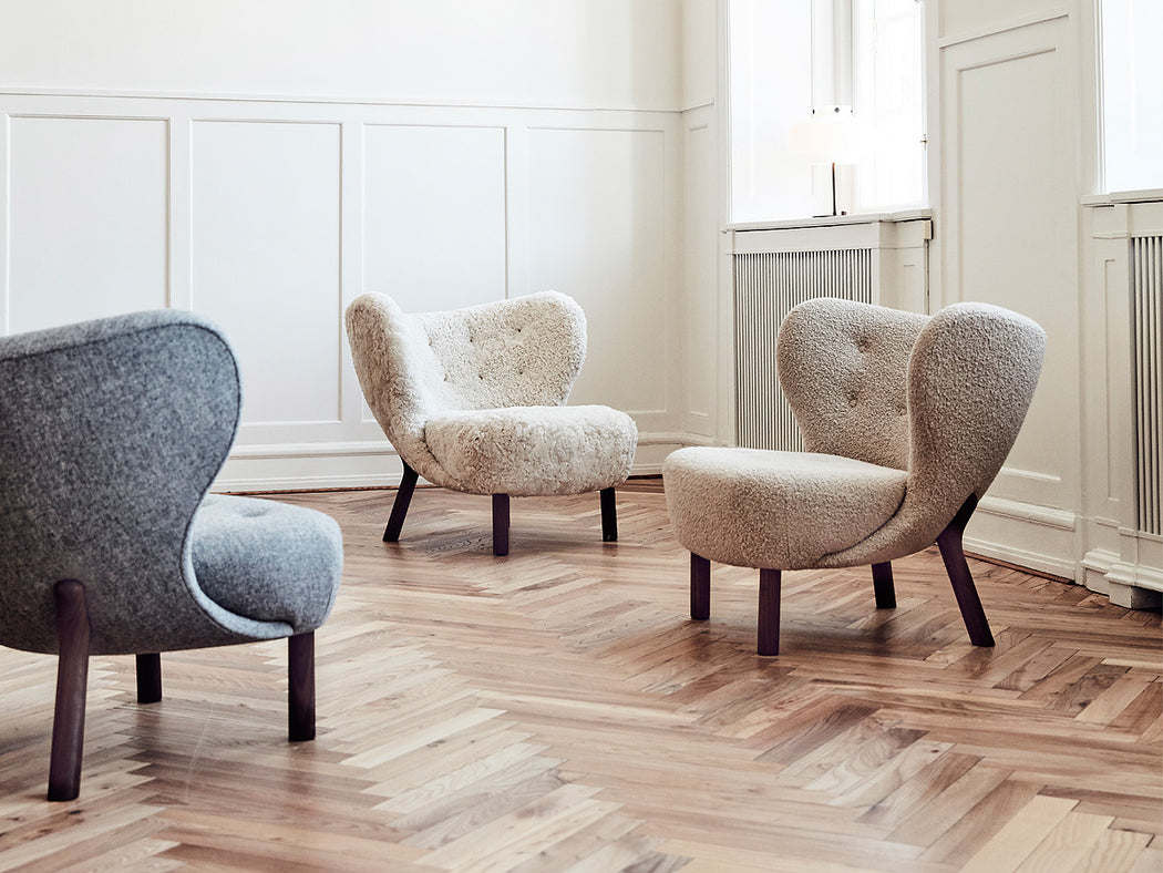 Little Petra VB1 Lounge Chair | Oiled Walnut Base (4 Colors) | Freeship