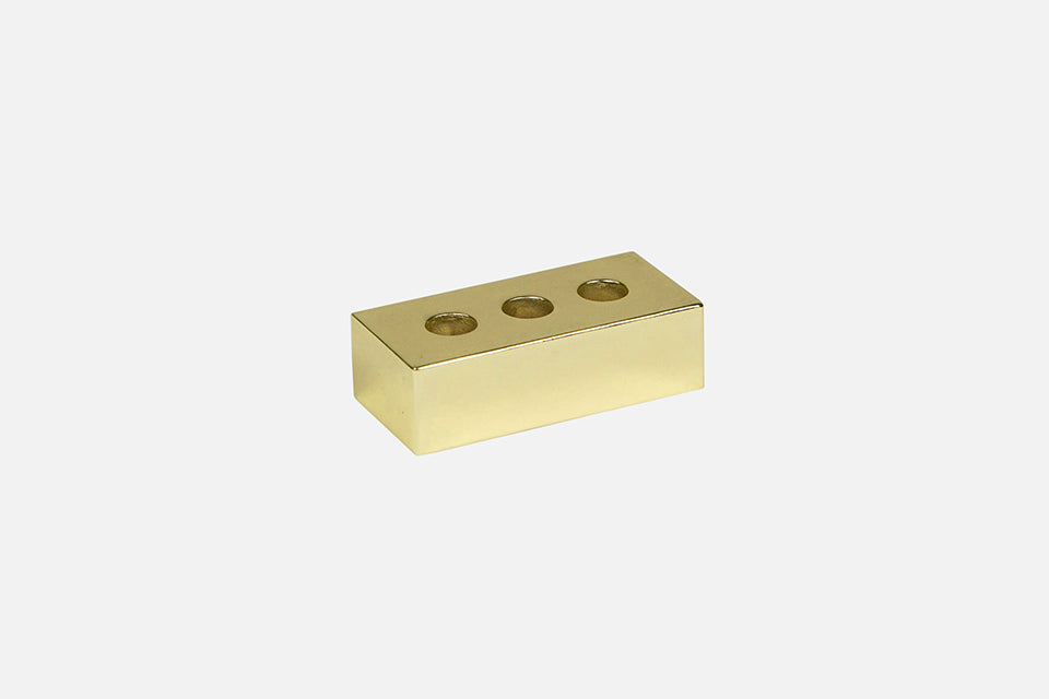 Souda Brass Brick Pen Holder