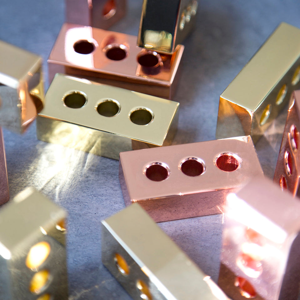 Souda Brass Brick Pen Holder