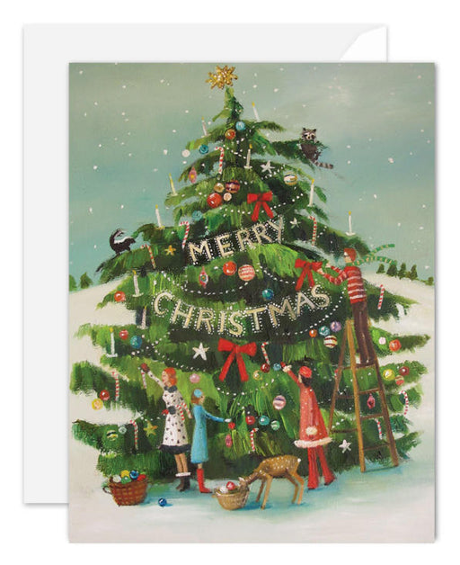 Christmas Card | The Peppermint Family Trim The Tree