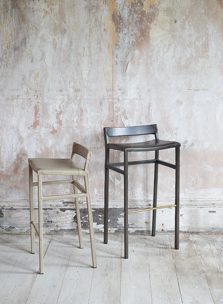 Sable Leather Bar Stool (9 Colors)