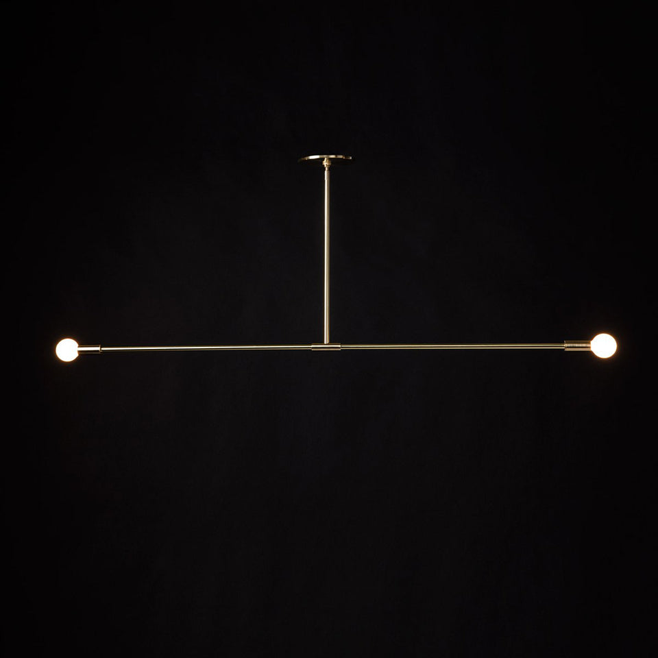 Brass T Ceiling Light