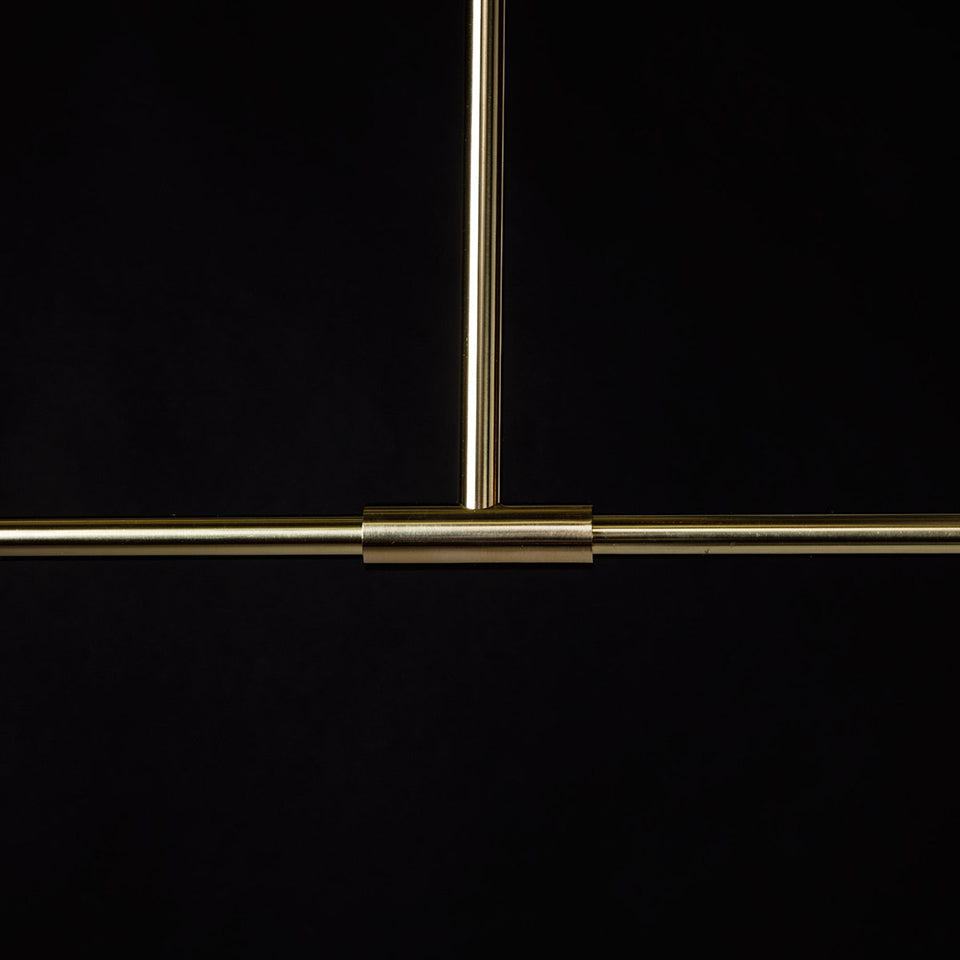 Brass T Ceiling Light