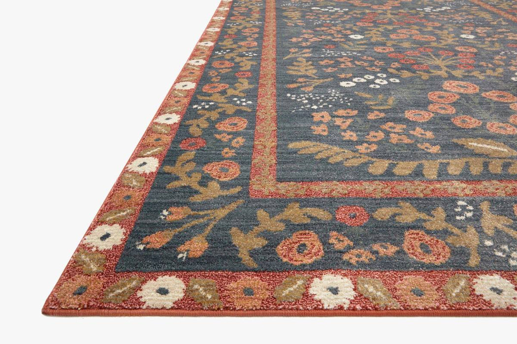 Fiore Florence Rug | Navy & Rust