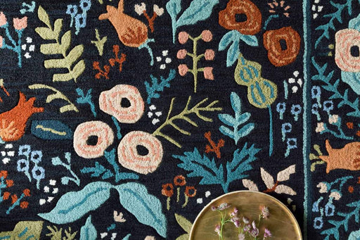 Les Fleurs Rug | Black