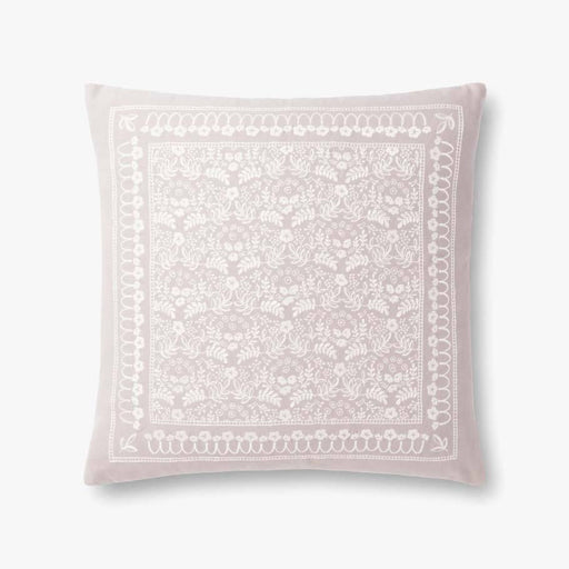 Grey Romantic Floral Pattern Pillow