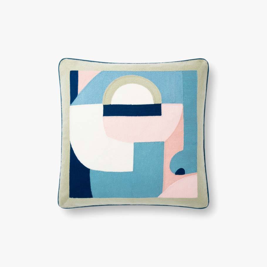 Graphic Blue Pillow