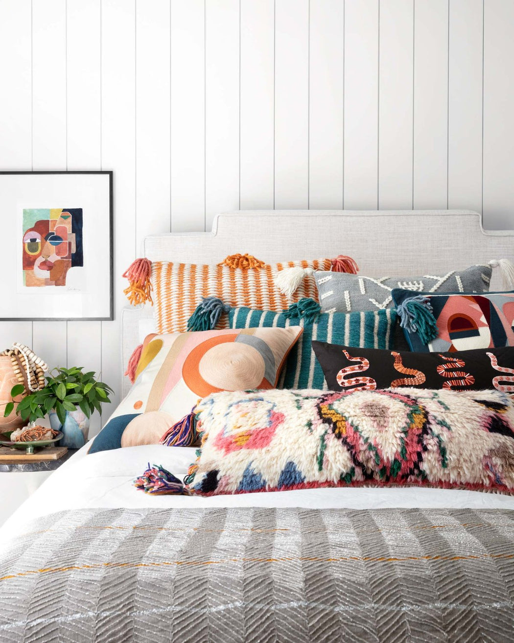Graphic Teal Pillow