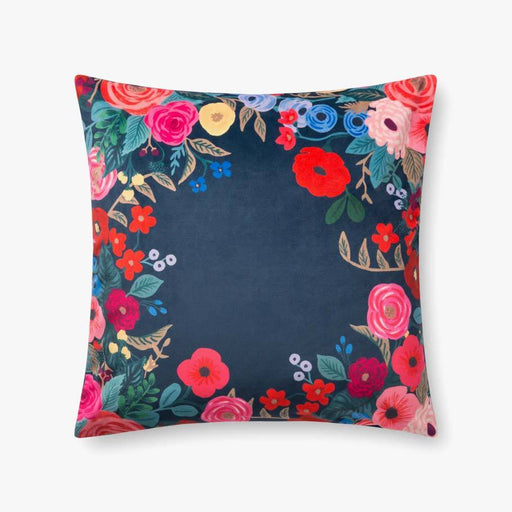 Midnight Corner Flower Pillow