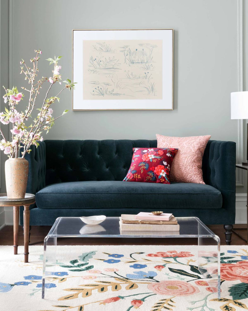 Burgundy Flower Pillow