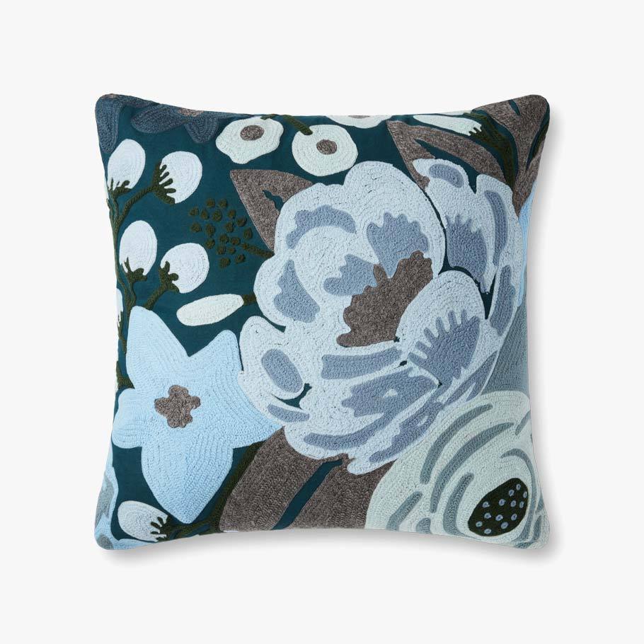 Bold Blue Flower Pillow