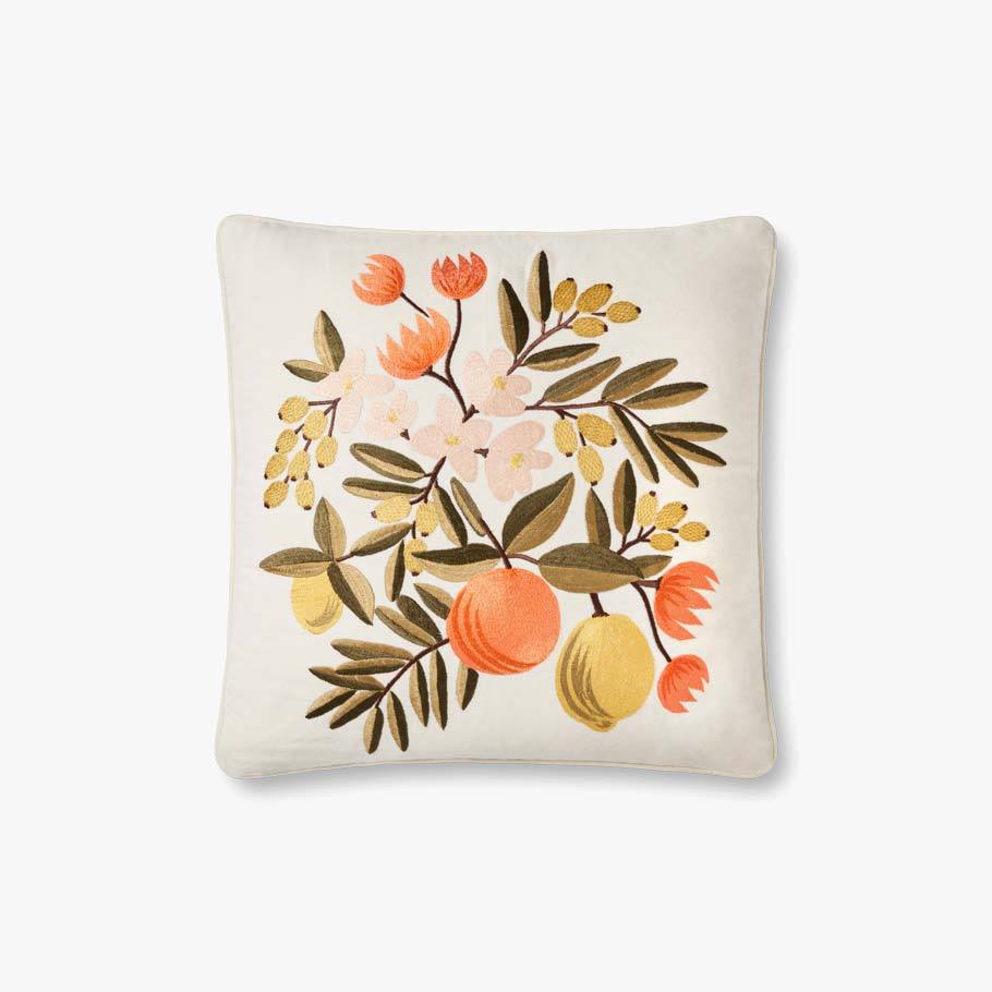Orange Flower Pillow