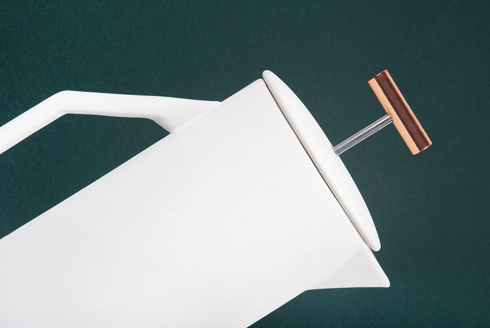 [Sample] Ceramic White French Press | Freeship