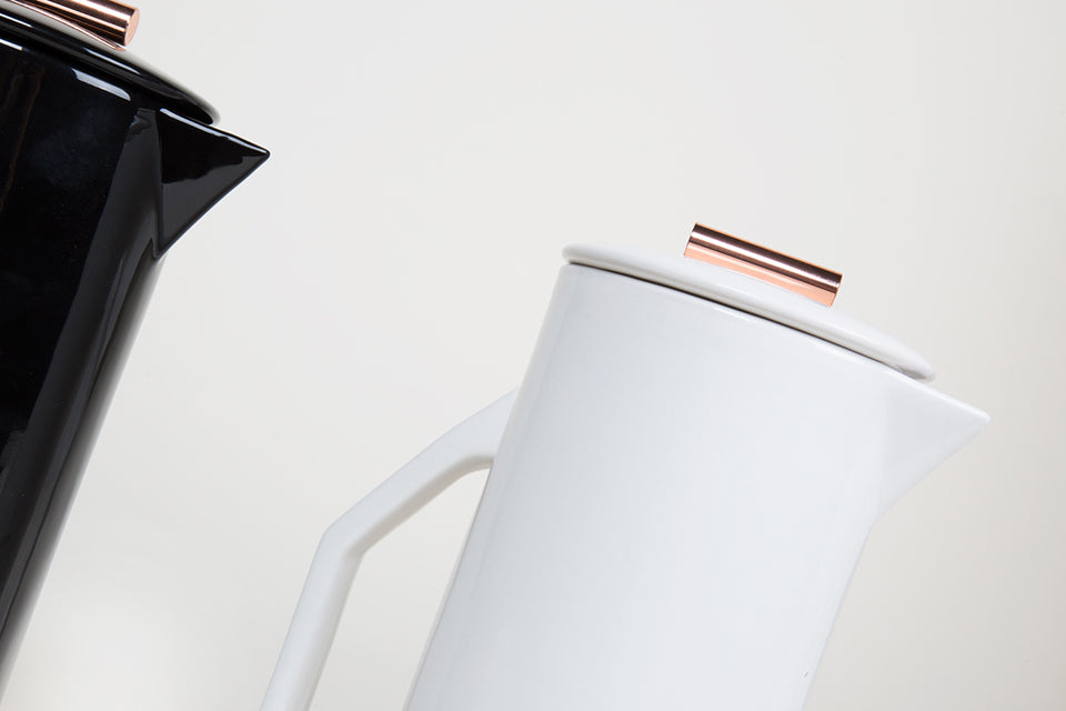 [Sample] Ceramic White French Press | Freeship