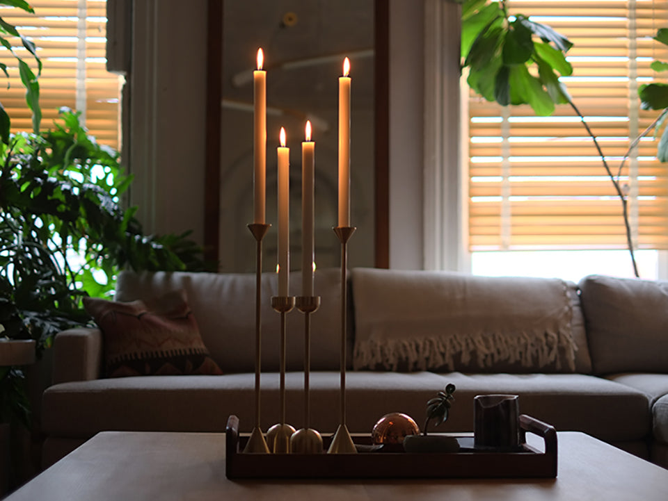 Dome Spindle Candle Holder (2 Sizes)