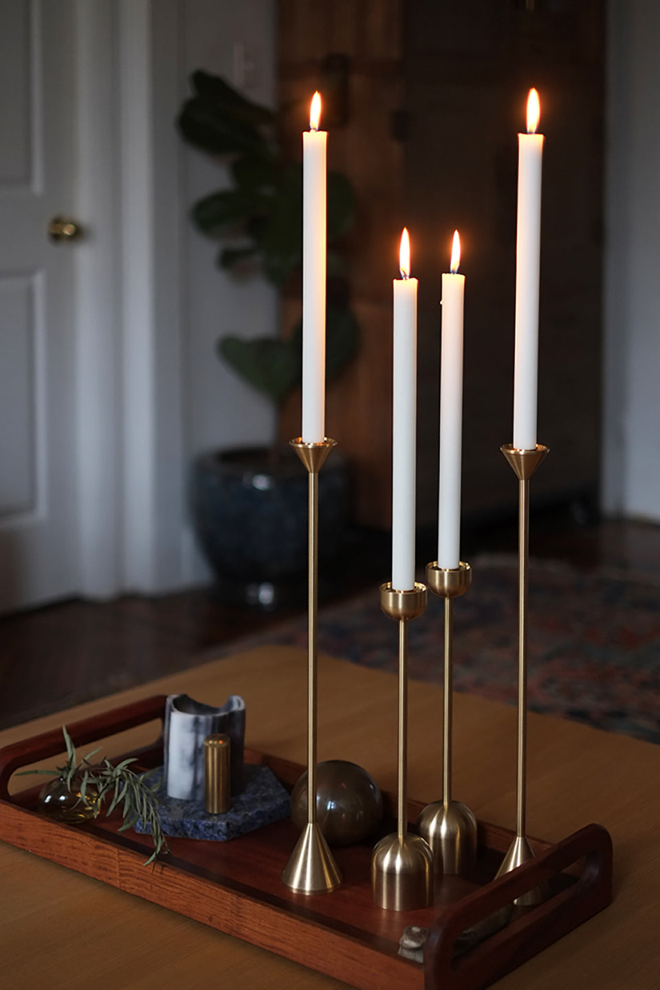 Dome Spindle Candle Holder (2 Sizes)