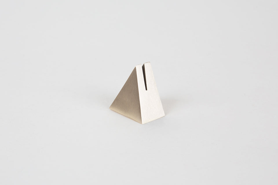 Geo Stand Brass Card Holder (Set of 3)