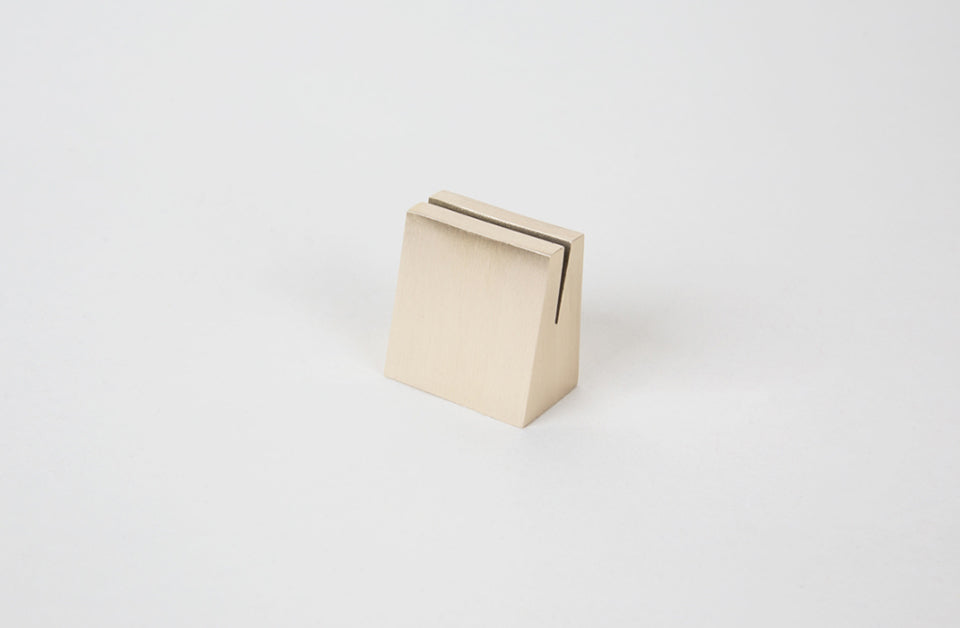 Geo Stand Brass Card Holder (Set of 3)