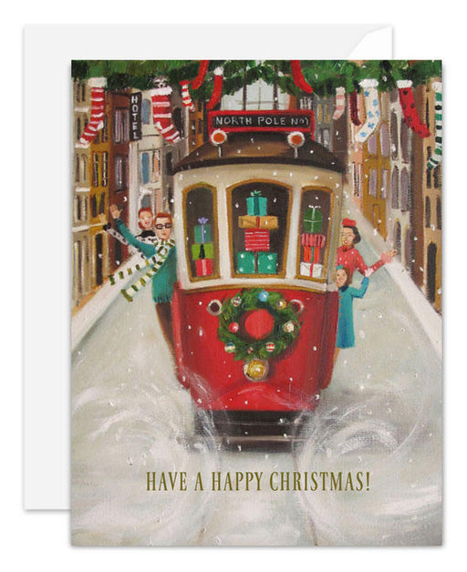 Christmas Card | The Peppermint Family Christmas Trolley