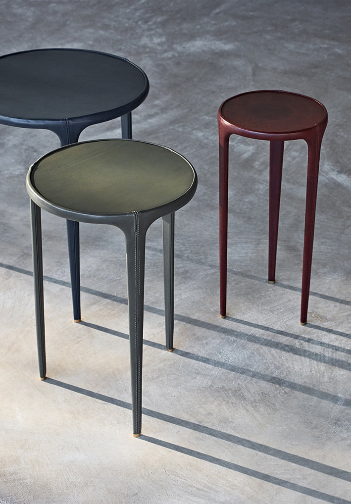 Wisp Leather Side Table (9 Colors)